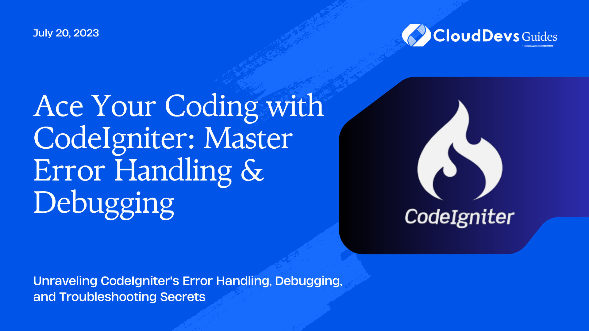 Ace Your Coding with CodeIgniter: Master Error Handling & Debugging