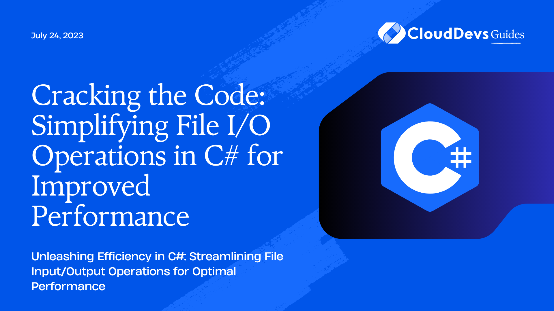 Cracking the Code: Simplifying File I/O Operations in C# for Improved Performance