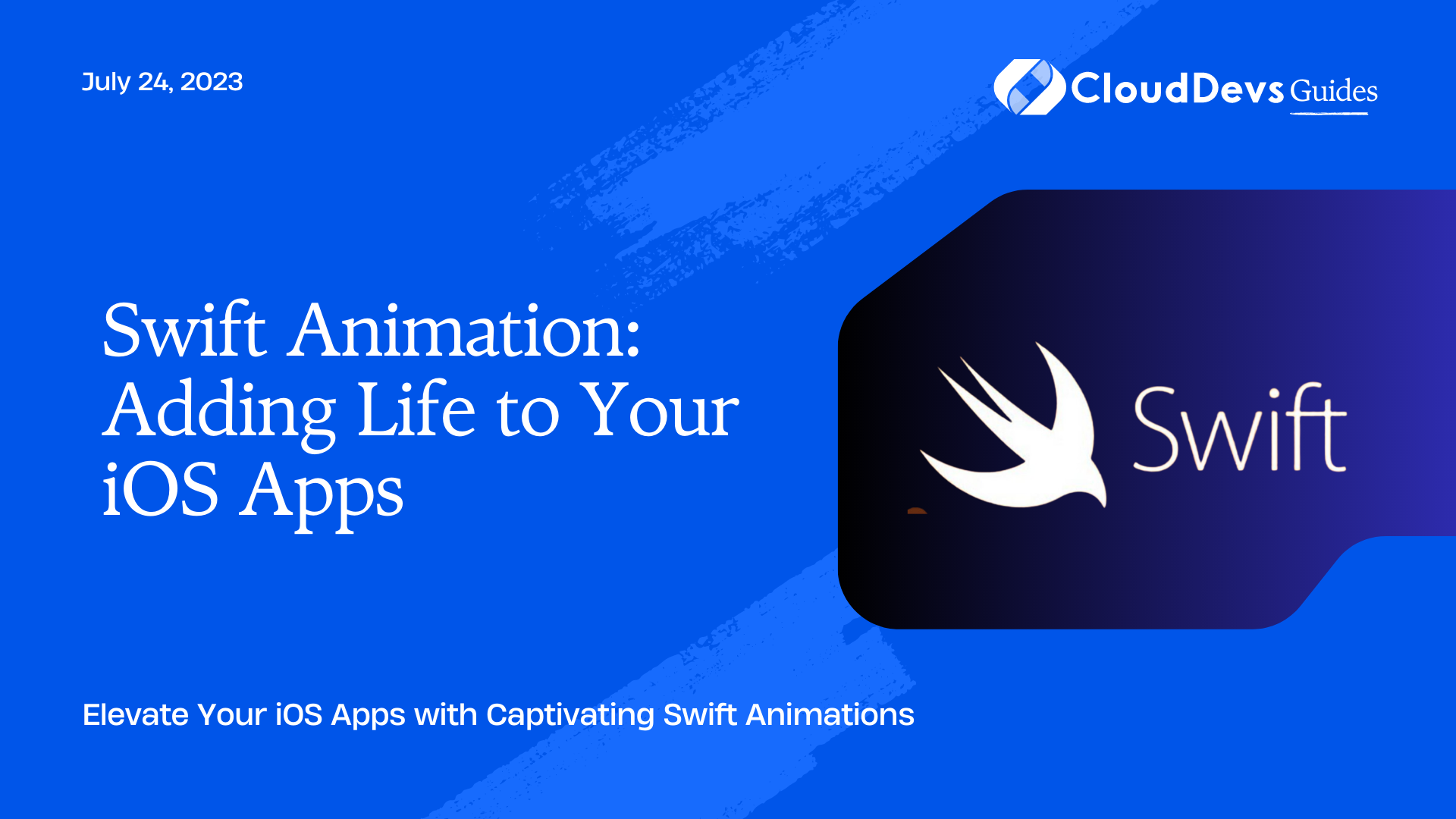 Swift Animation: Adding Life to Your iOS Apps