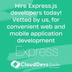 Hire Express.js developers today!<br>Vetted by us, for convenient web and mobile application development