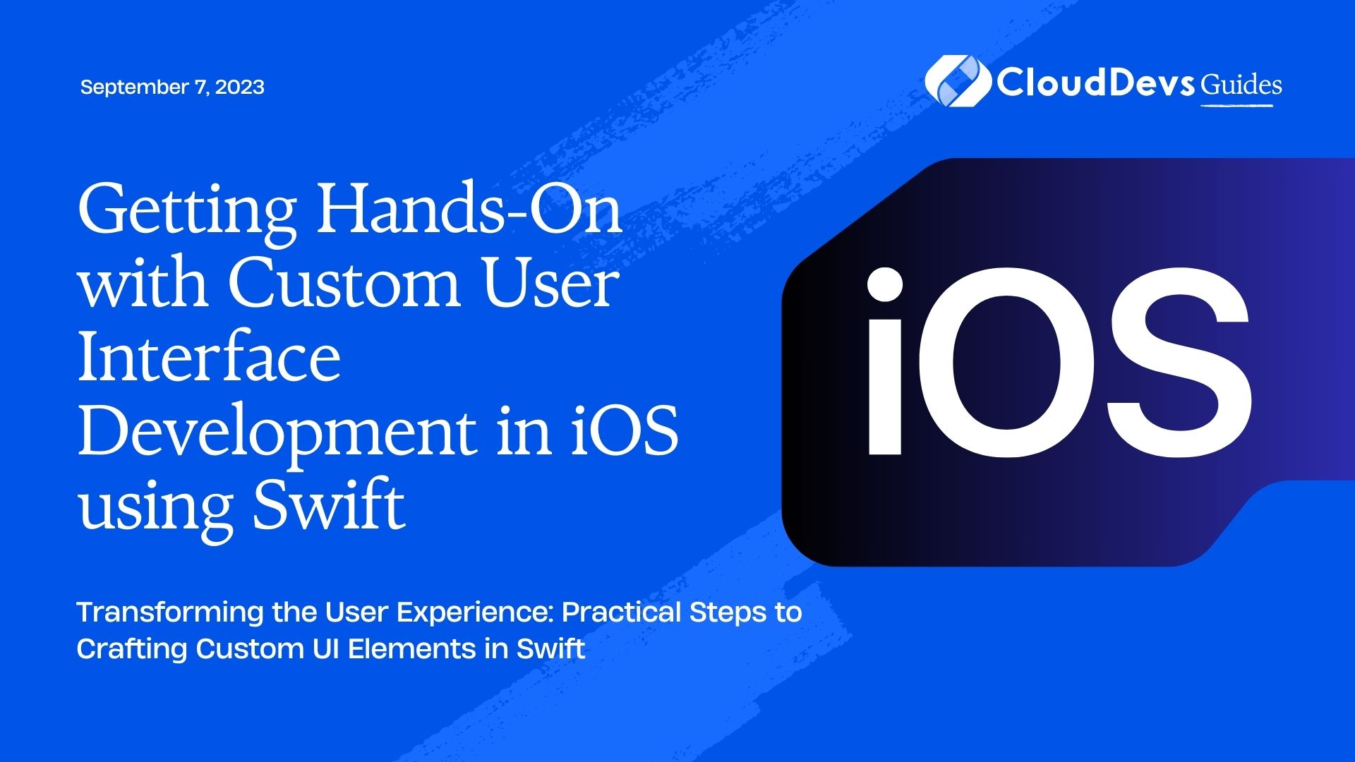 Getting Hands-On with Custom User Interface Development in iOS using Swift