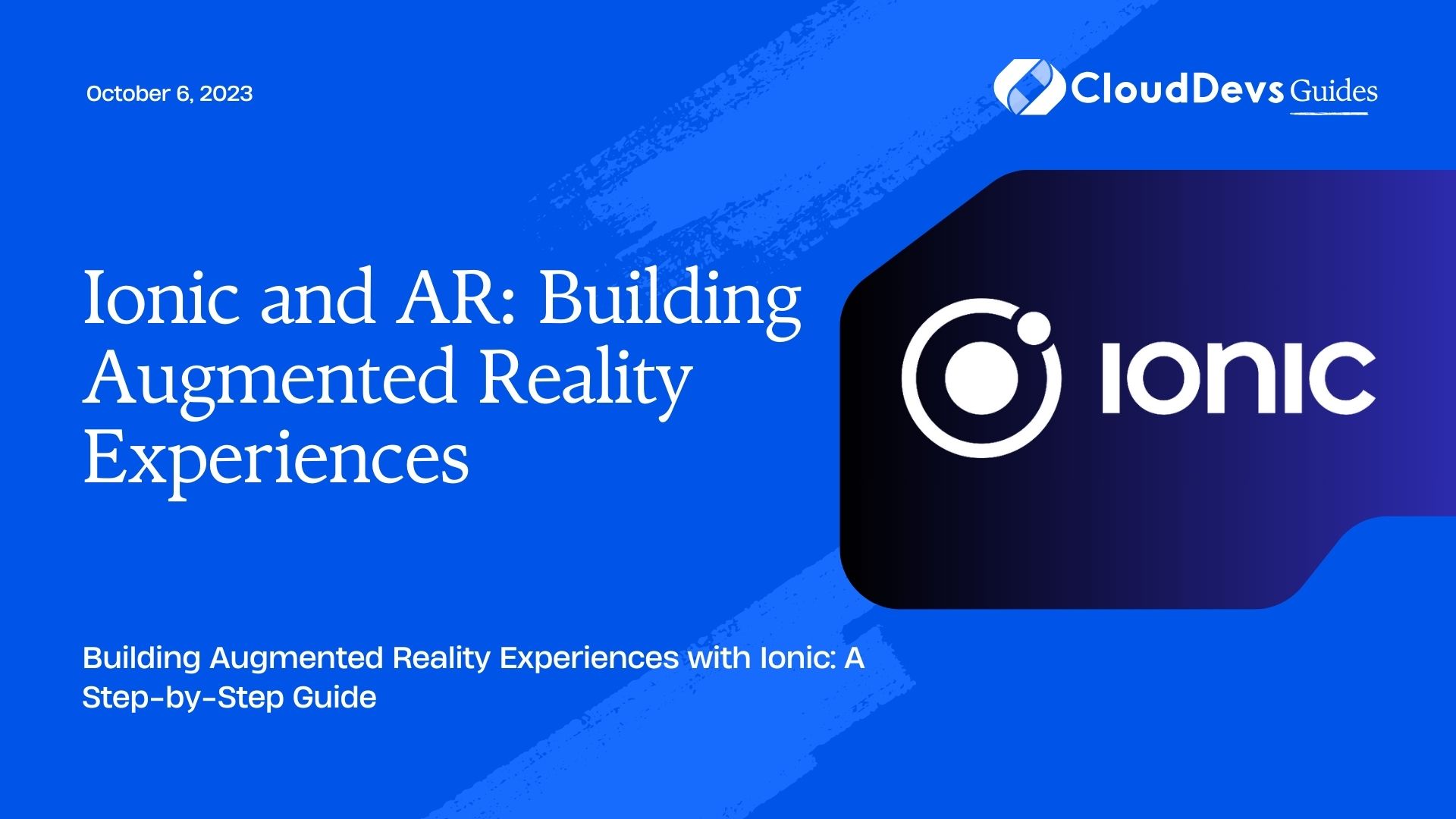 Ionic and AR: Building Augmented Reality Experiences