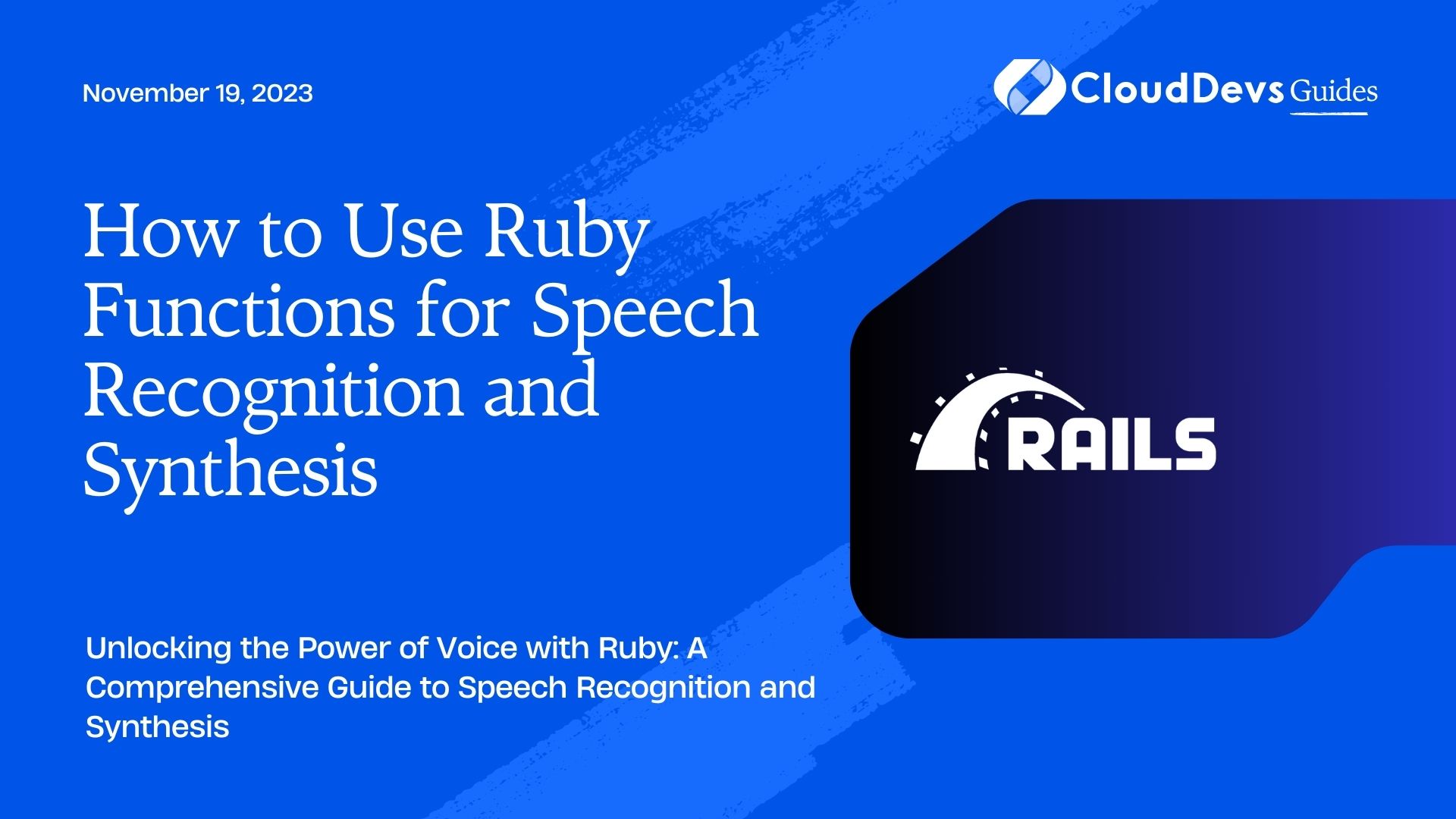 How to Use Ruby Functions for Speech Recognition and Synthesis