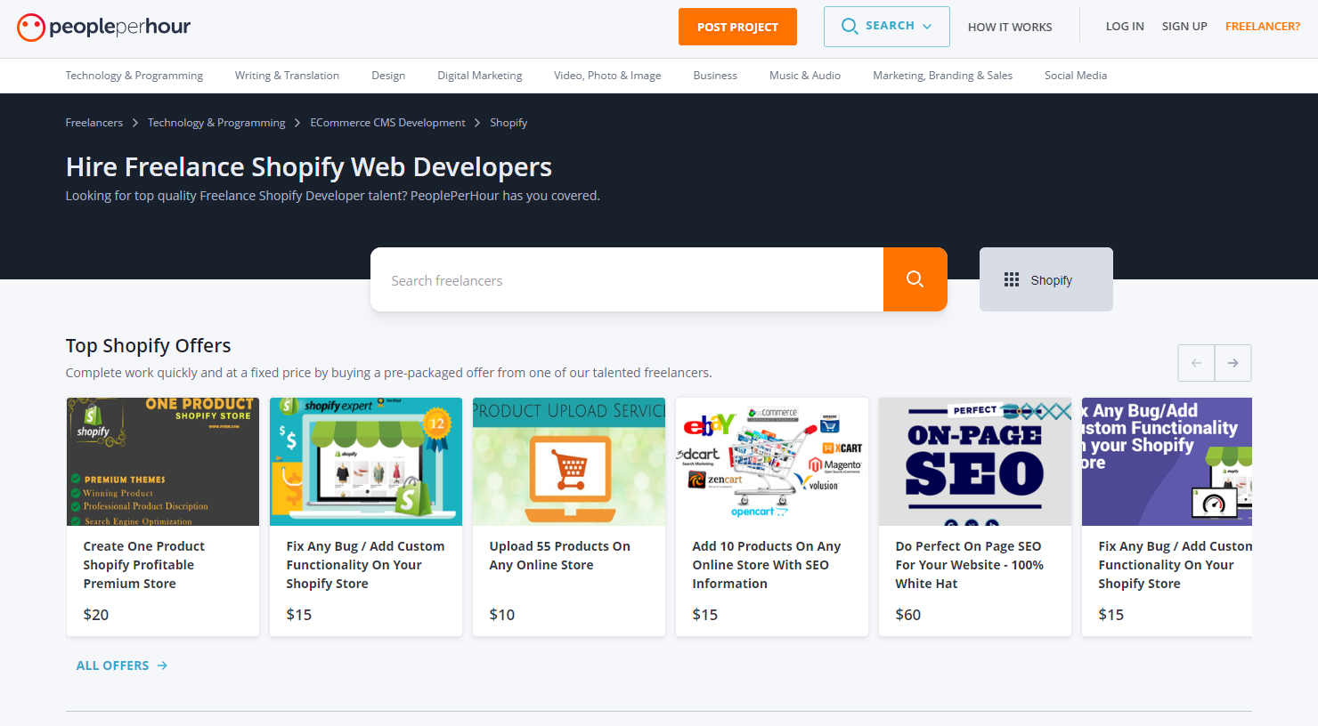 Peopleperhour - Highly Skilled Shopify Developers at Affordable Hourly Rates