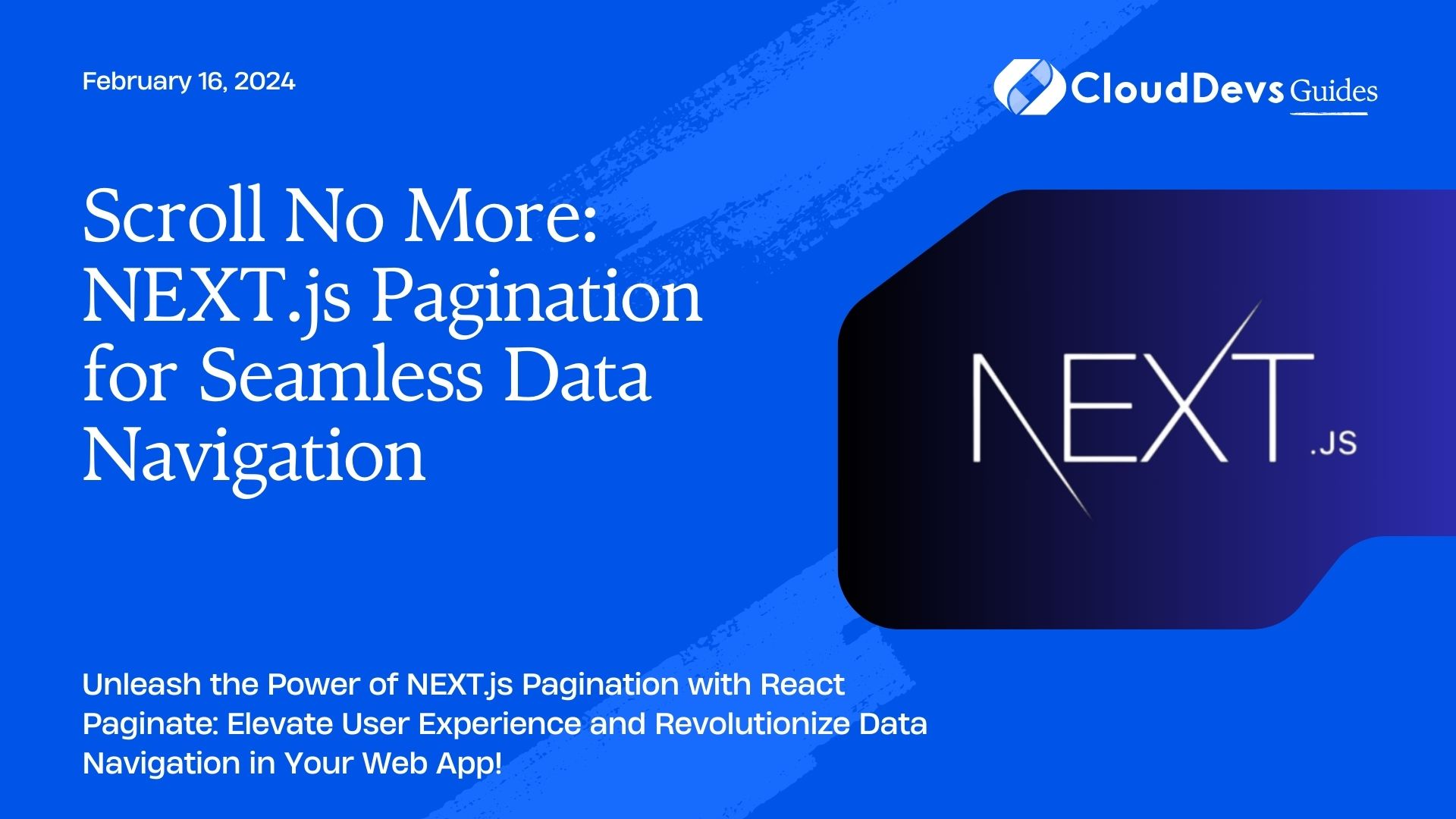 Scroll No More: NEXT.js Pagination for Seamless Data Navigation
