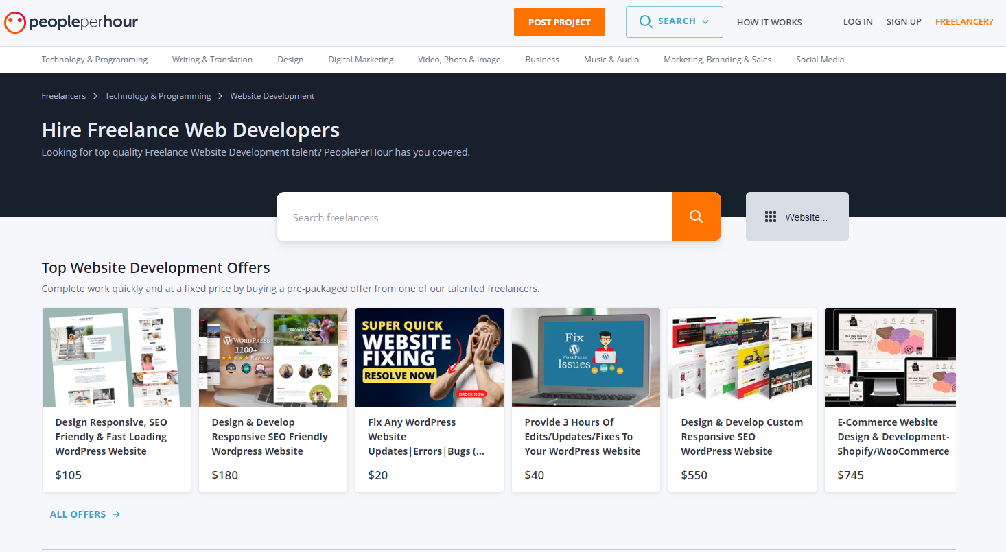 Peopleperhour - Find Entry-Level Developers with PeoplePerHour