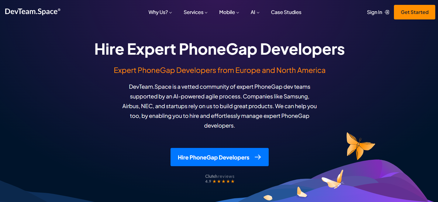 Devteamspace - AI-Powered Teams, Expert PhoneGap Developers