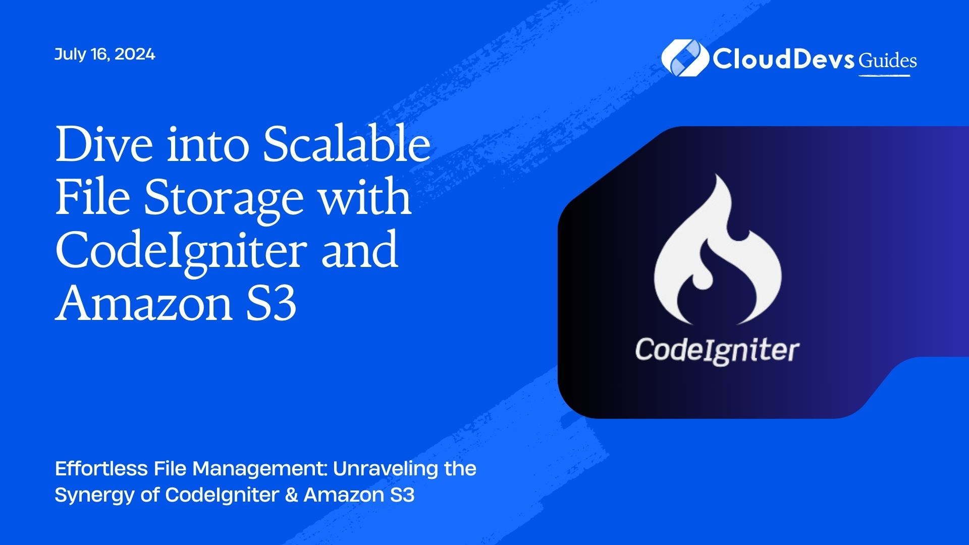 Dive into Scalable File Storage with CodeIgniter and Amazon S3