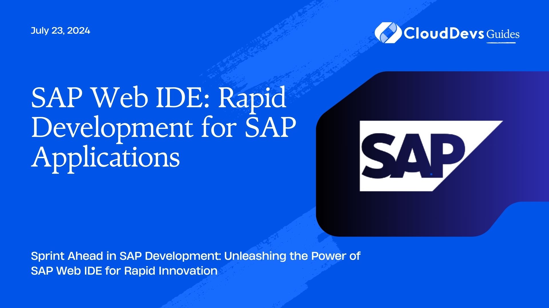 SAP Web IDE: Rapid Development for SAP Applications