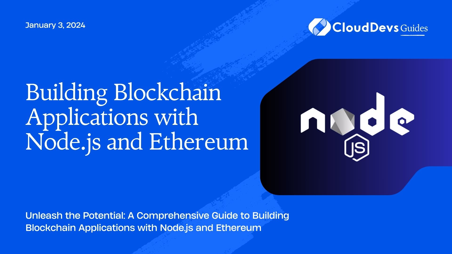 Building Blockchain Applications with Node.js and Ethereum