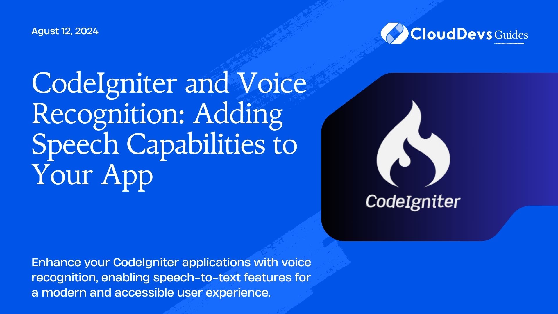 CodeIgniter and Voice Recognition: Adding Speech Capabilities to Your App