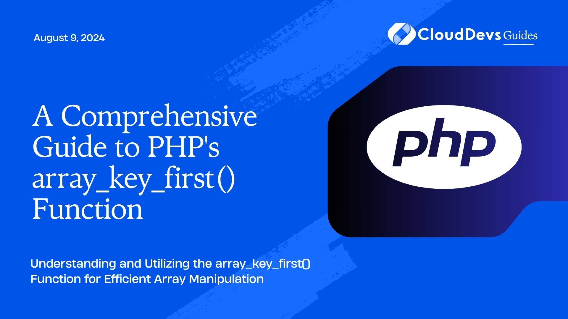 A Comprehensive Guide to PHP's array_key_first() Function