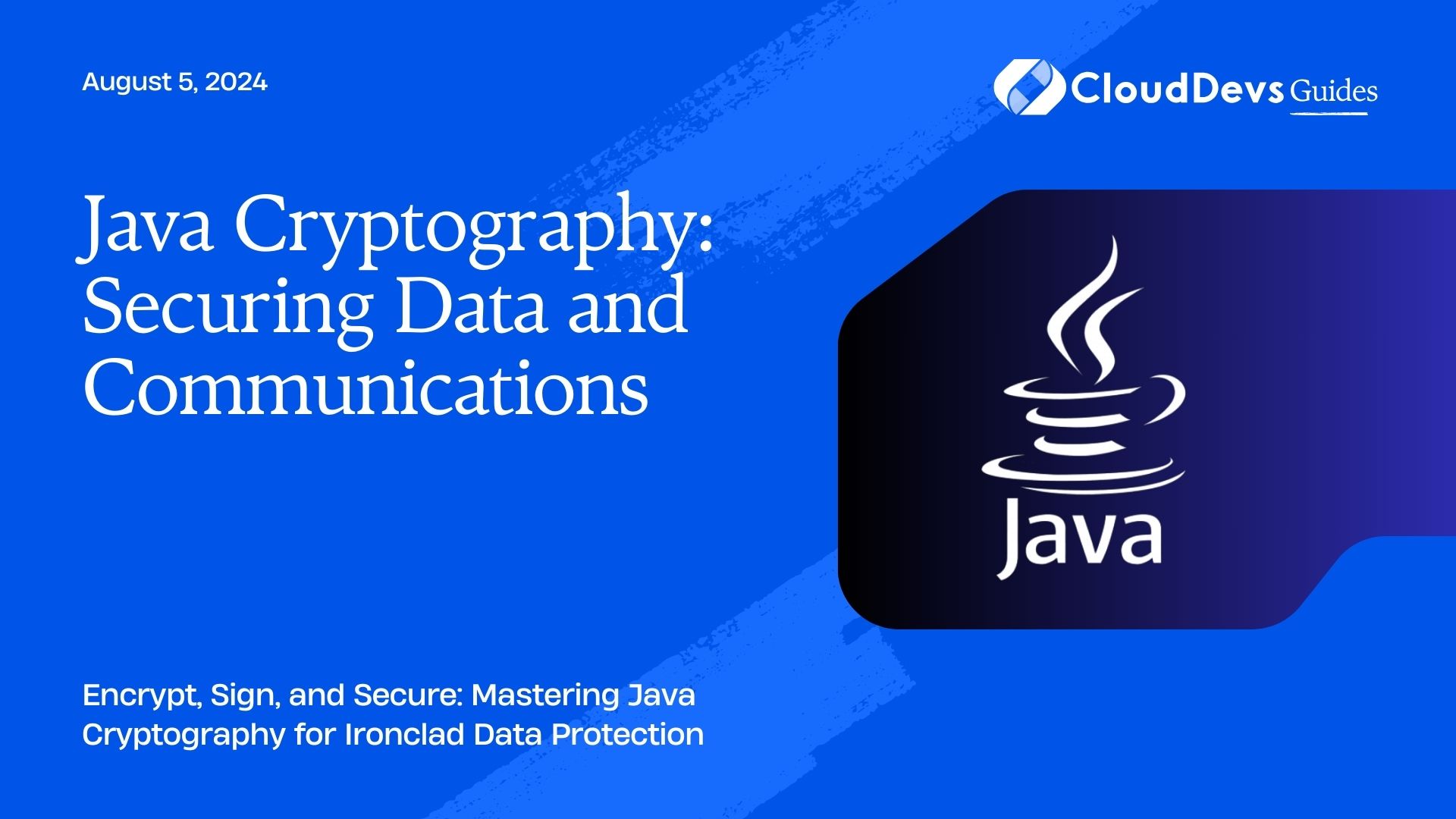 Java Cryptography: Securing Data and Communications