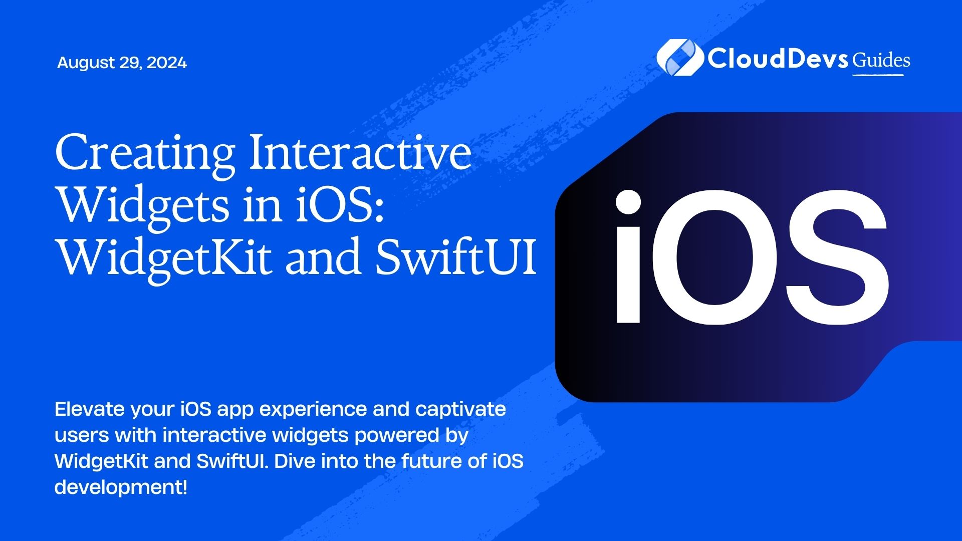 Creating Interactive Widgets in iOS: WidgetKit and SwiftUI