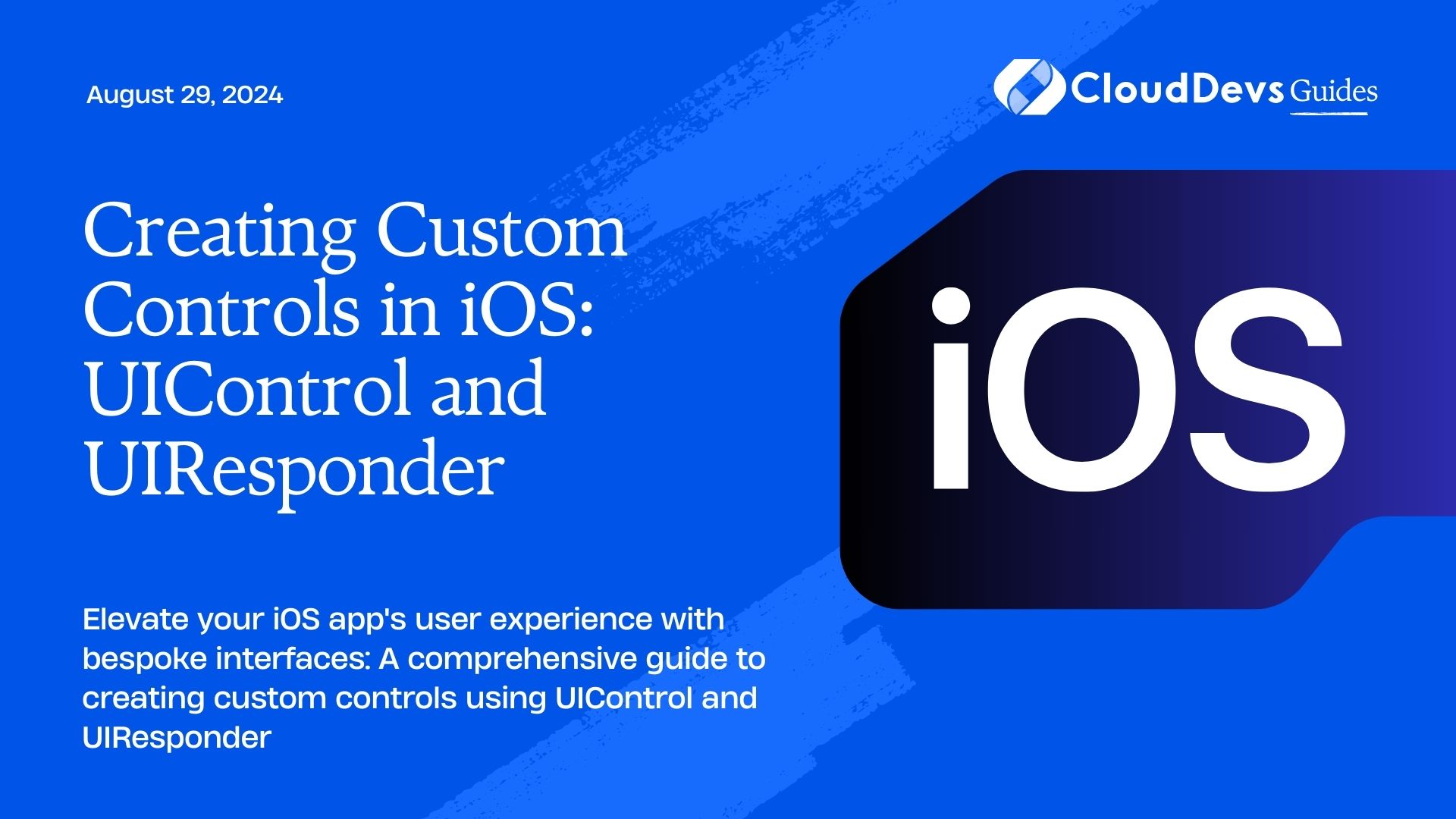 Creating Custom Controls in iOS: UIControl and UIResponder