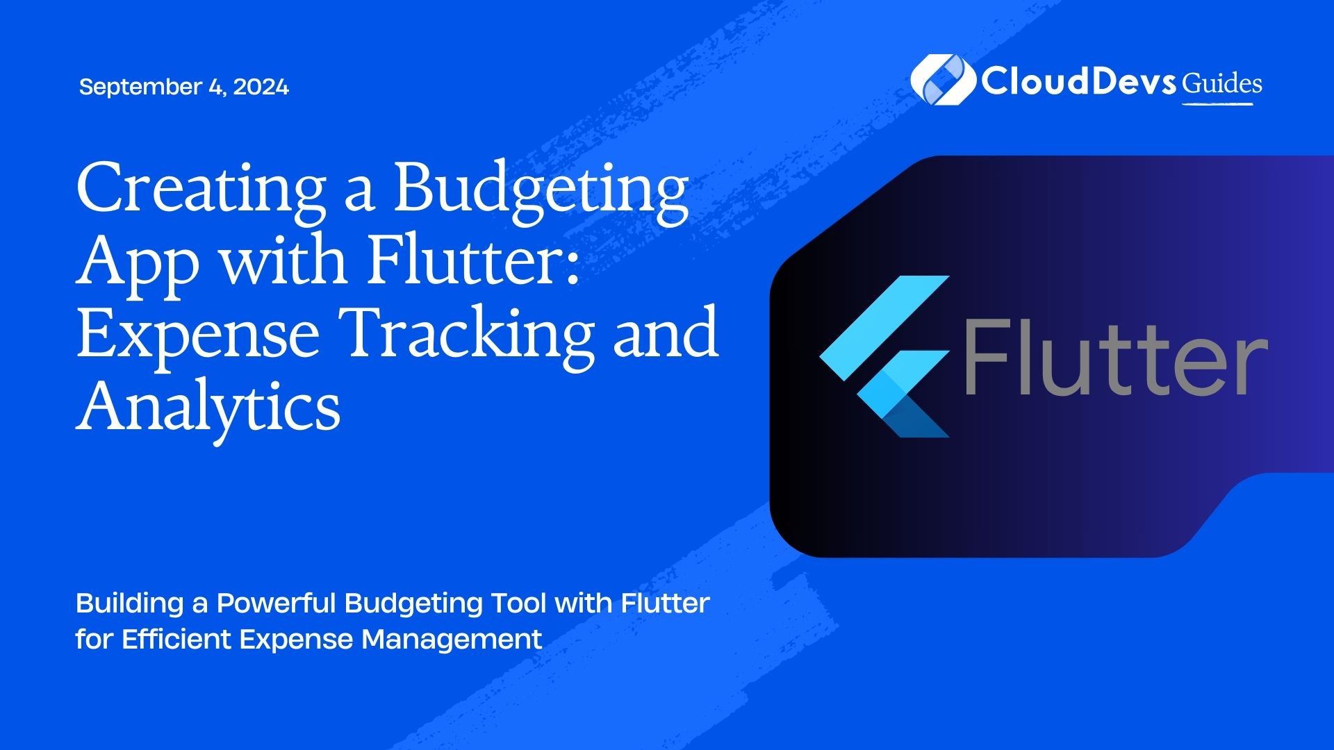 Creating a Budgeting App with Flutter: Expense Tracking and Analytics