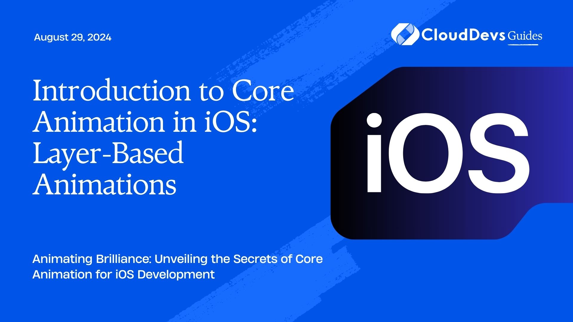 Introduction to Core Animation in iOS: Layer-Based Animations