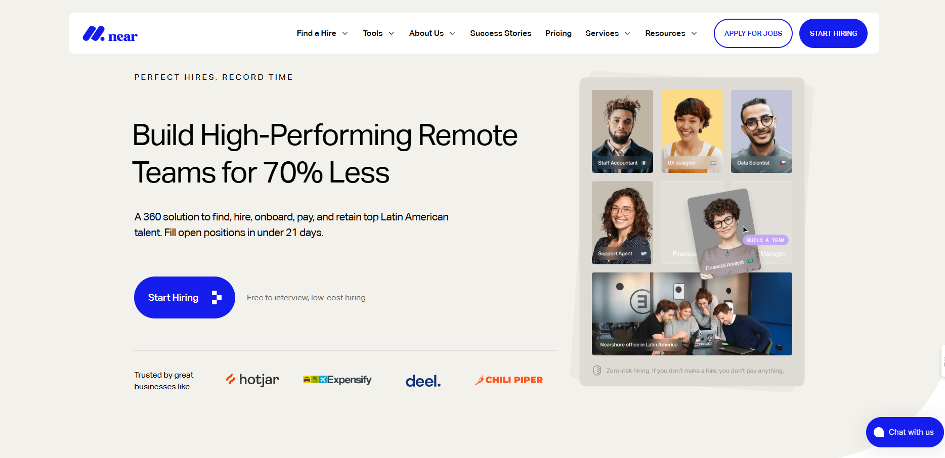 Hire with near